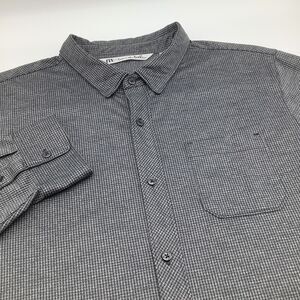 Travis‎ Mathew Mens Long Sleeve Button Up Shirt Black Check Size XL